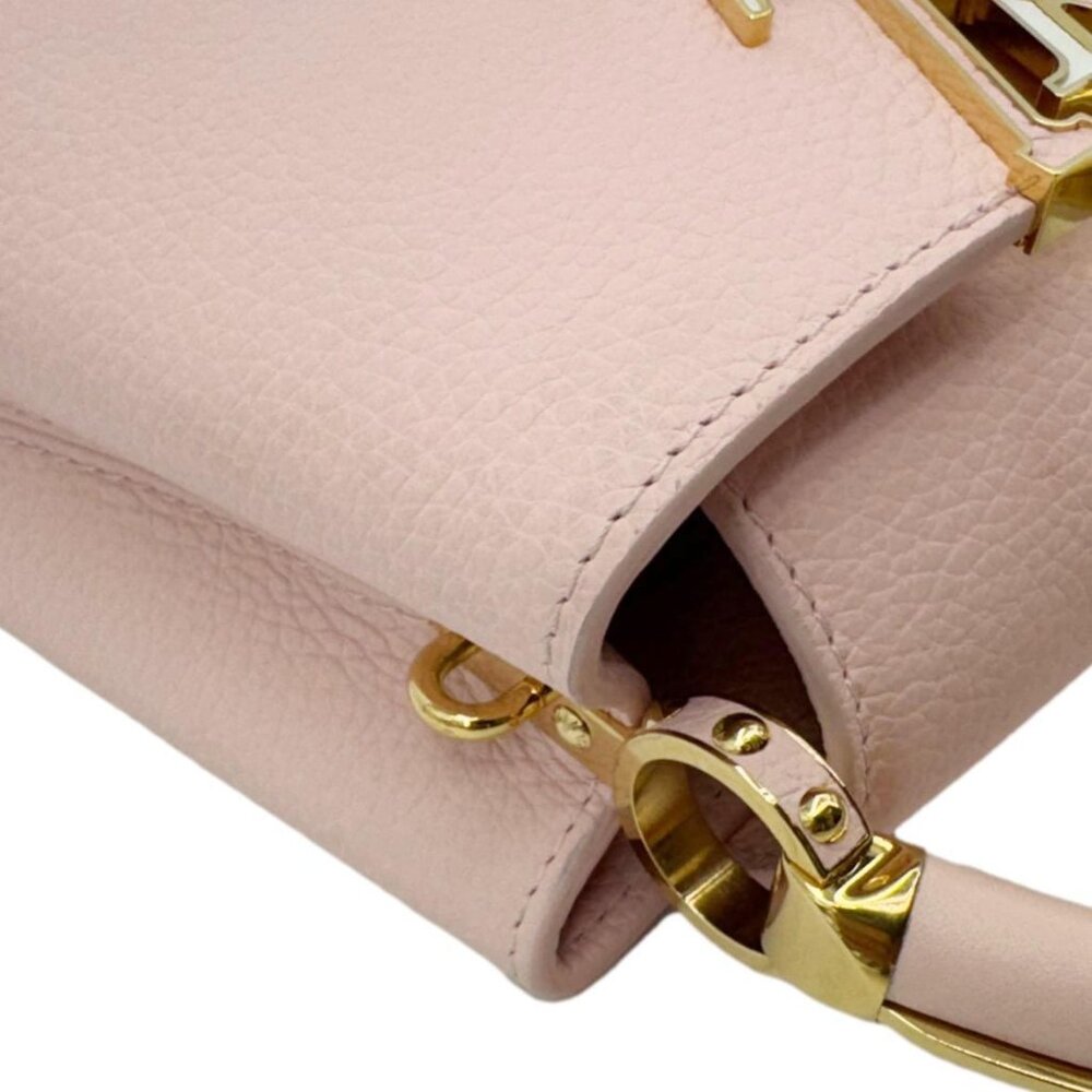 Louis Vuitton  Capucines Mini Taurillon Leather Crossbody Bag Pink - Picture 6 of 12